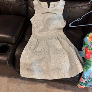 Frenchi Cream Textured Mini Dress